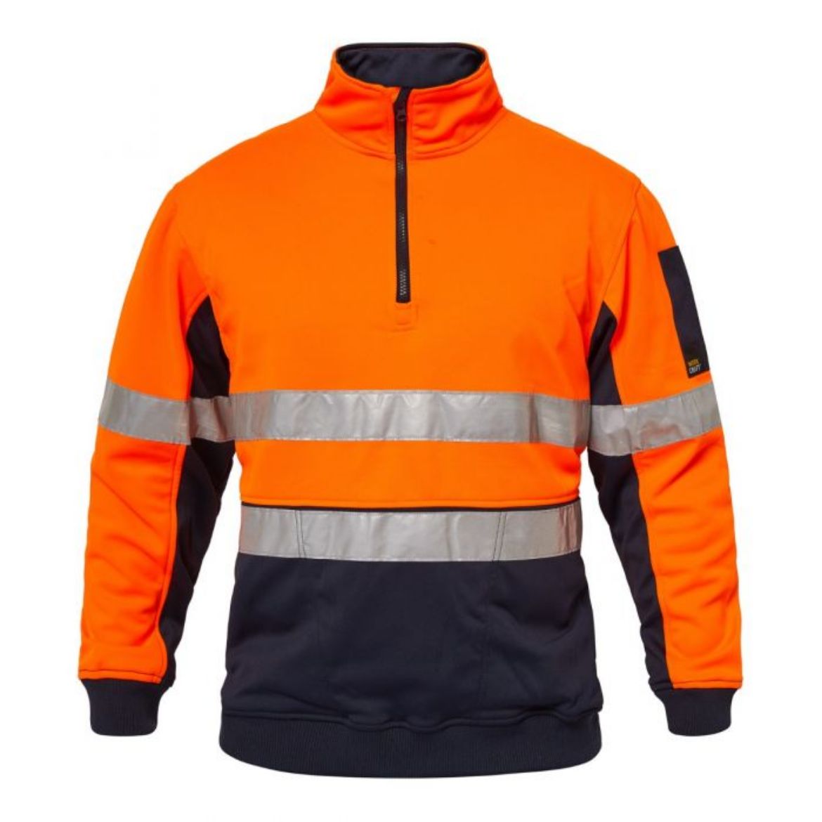 Picture of WorkCraft "RIDGE" Hi Vis Half Zip Reflective Polar Fleece Pullover